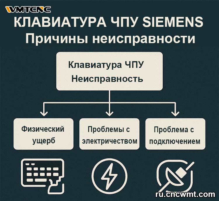 SIEMENS-ЧПУ-КЛАВИАТУРА-Причины неисправностей